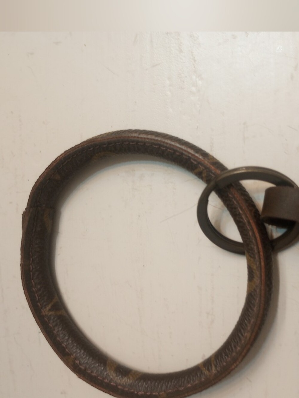 Upcycled Designer Inspired Key Chain Wristlet - Picture 5 of 5